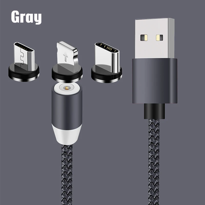 1 м 2 светодиодный Магнитный зарядный кабель Micro USB для iPhone 11 Pro Max XR магнитное