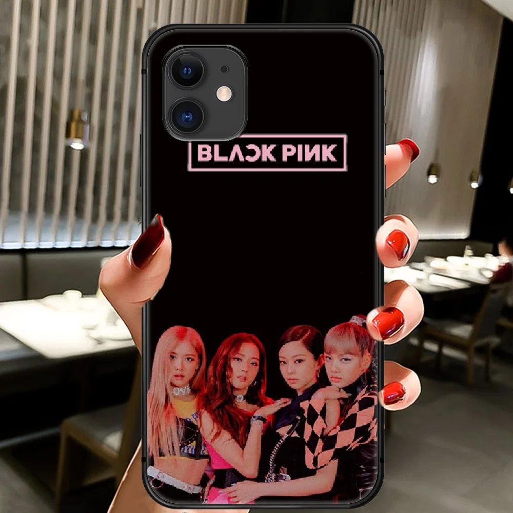 

Black Pink Korea Kpop Girl Phone Case Cover Hull For IPhone 5 5s se 2 6 6s 7 8 12 Mini Plus X XS XR 11 PRO MAX black Prime Tpu