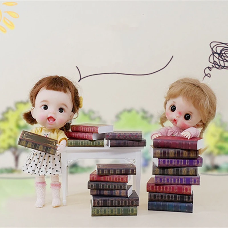 1/6 1/12 куклы миниатюрная книжка мебель Игрушки для кукольного домика ролевые игры, Обучающие игрушки, детская одежда для девочек Подарки Мини-книги 10 шт./упак