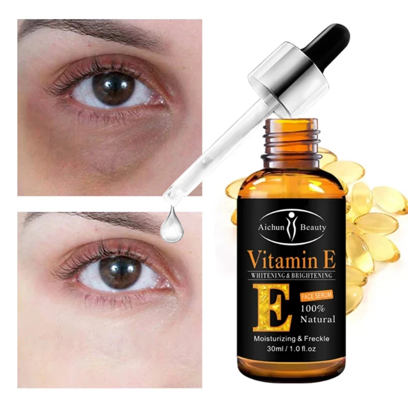 

Eye Serum Moisturizing Remover Dark Circles Against Puffiness Bags Anti-Aging Anti-Wrinkle Vitamin E Brighten Skin Care 30ml