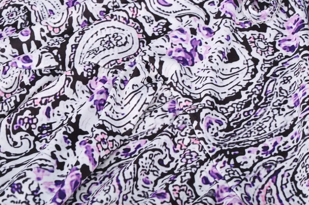 Женский пуловер с длинными рукавами цветочным принтом асимметричным подолом из