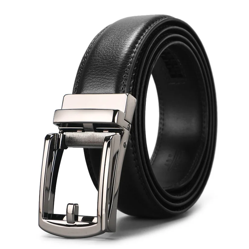 Мужской ремень из натуральной кожи с имитацией иглоукалывания 3 5 Автоматическая