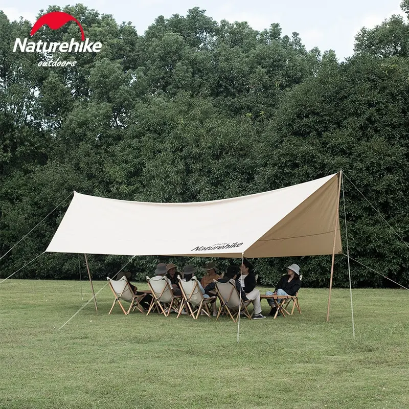 Naturehike Classy 5-8 Persons Waterproof Camp Awning Cotton Sun Shelter Hexagonal Portable 7*4.3m Sunshade | Спорт и развлечения