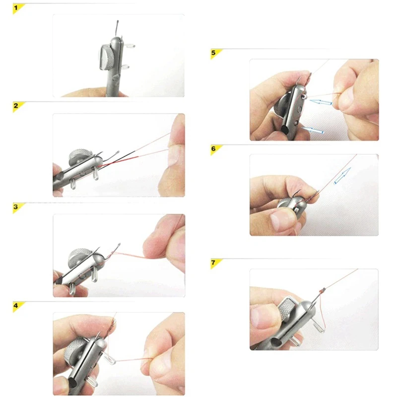 

Full Metal Fishing Hook Knotting Tool Tie Hook Loop Making Device Hooks Decoupling remover Carp Fishing Accessory Outdoor