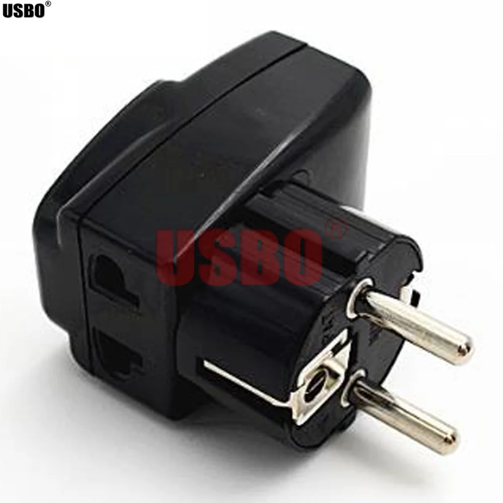 Универсальный дорожный адаптер-переходник 16 А 250 В 4 8 мм 3-в-1ес Германия Франция