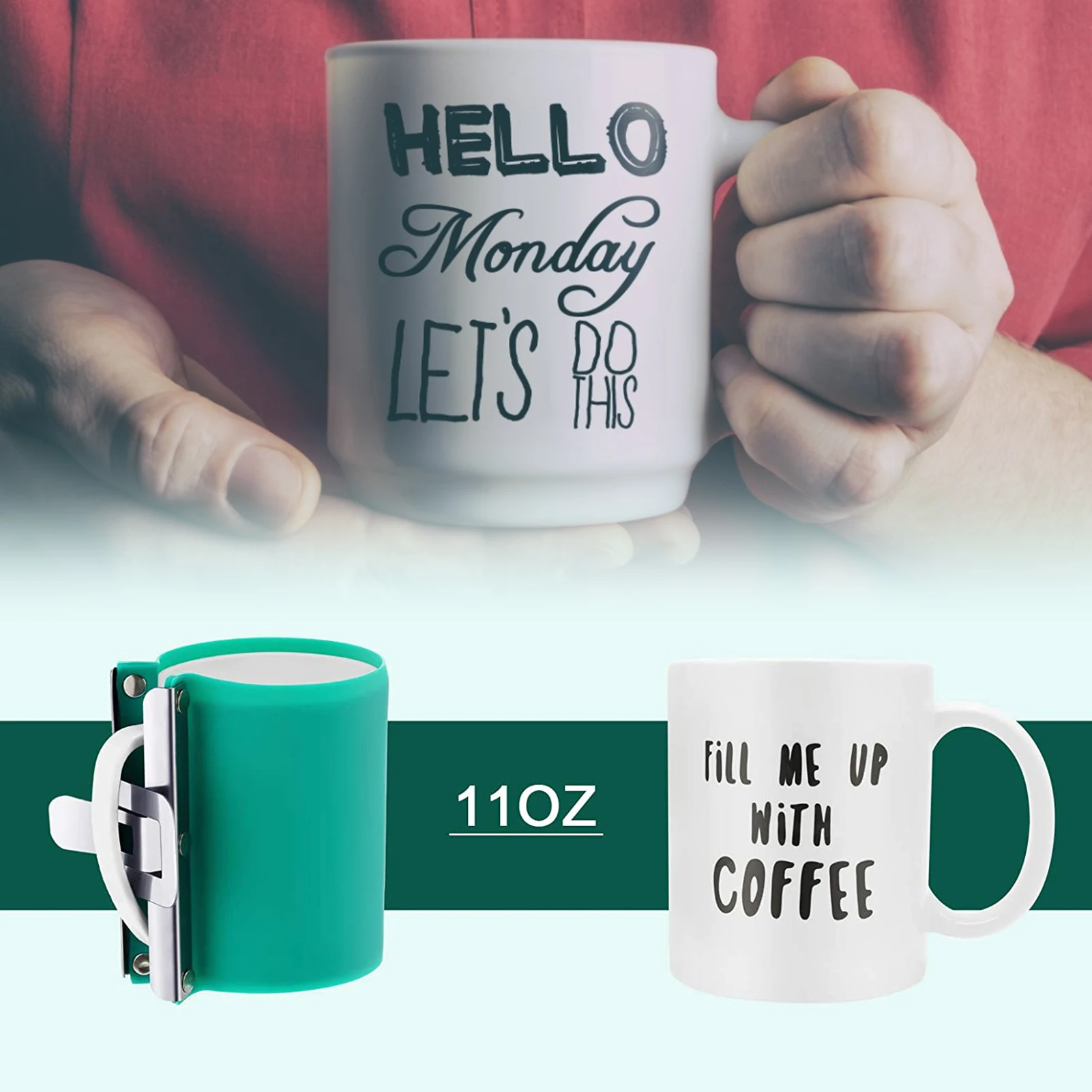 

Mug Wrap Heat-resistant Durable Silicone Cup Clamp Good Function Quality Material High Temperature Resistance Durable Reusable