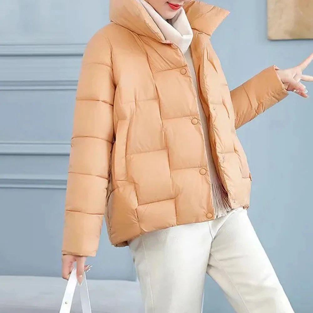 

Зимняя винтажная теплая однотонная хлопковая одежда с воротником-стойкой DYLQFS 2021, женское повседневное пальто, уличная одежда, парки с длинн...