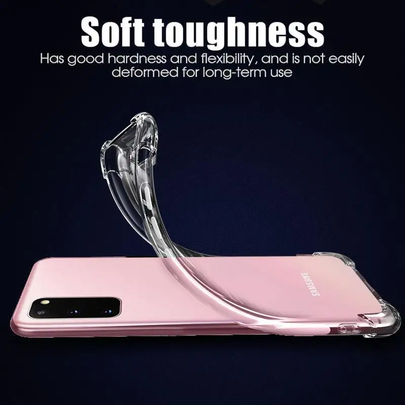 

Premium Hybrid Shockproof Clear Soft Silicone TPU Phone Case Cover for Galaxy A01 Core A11 A21 A21s A31 A41 A51 A71 A50 A70 A10e