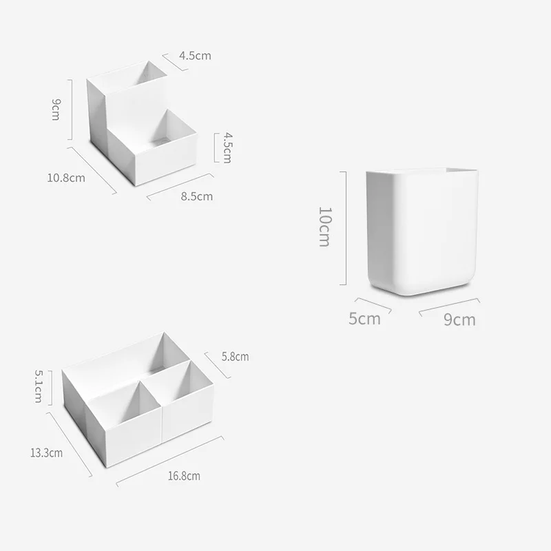 

Multi-grid Storage Box Wall Mountable Make Up Brush Box Office Stackable Desktop Drawer Organizer Household Storage Container