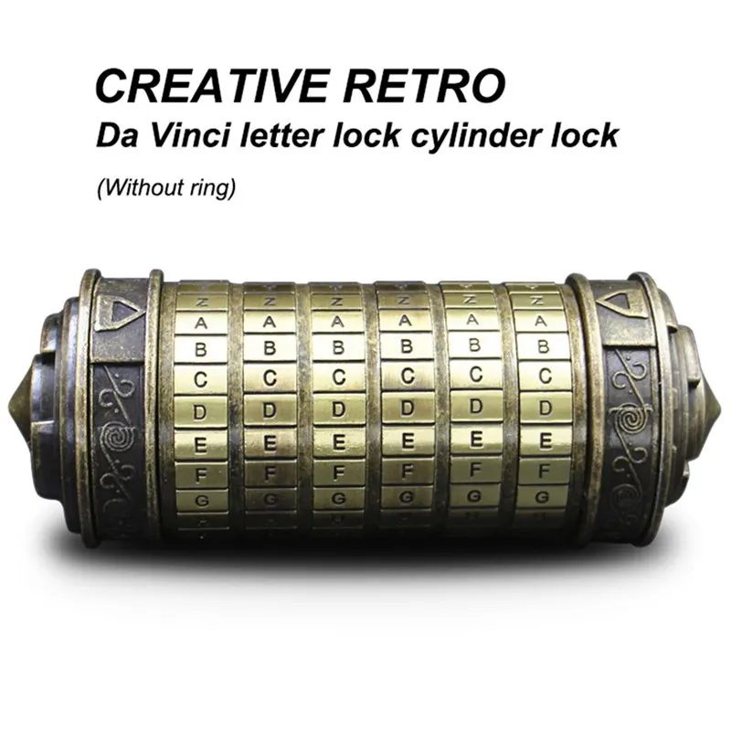 

Creative retro birthday gift DaVinci letter password lock Valentine gift gift
