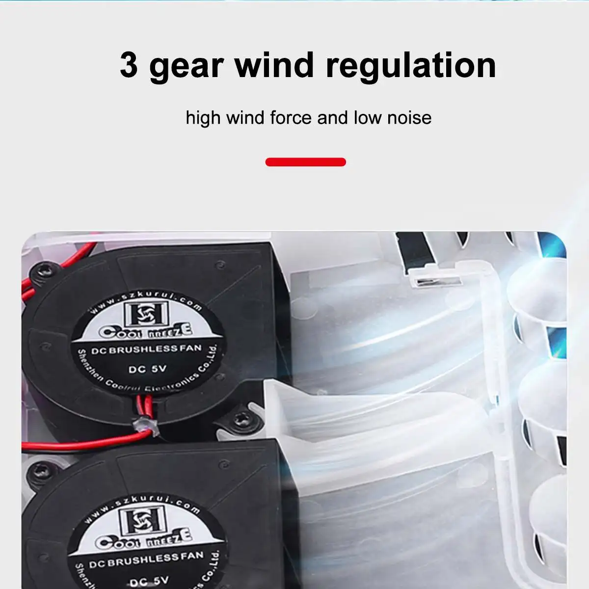 4 встроенных вентилятора 3D охлаждающий вентилятор крутой на подушке холодный 12 В