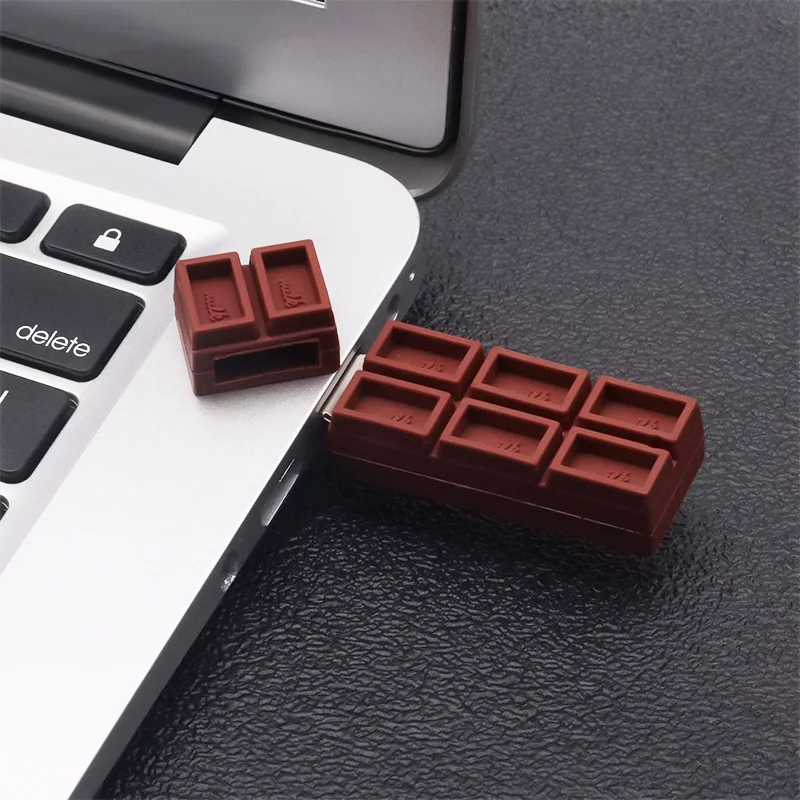 Модель USB-флешки «Мультяшный флеш-накопитель Милый настоящая емкость шоколада» 16 ГБ 32 ГБ 64 ГБ 128 ГБ шоколадная флешка на день Валентина.