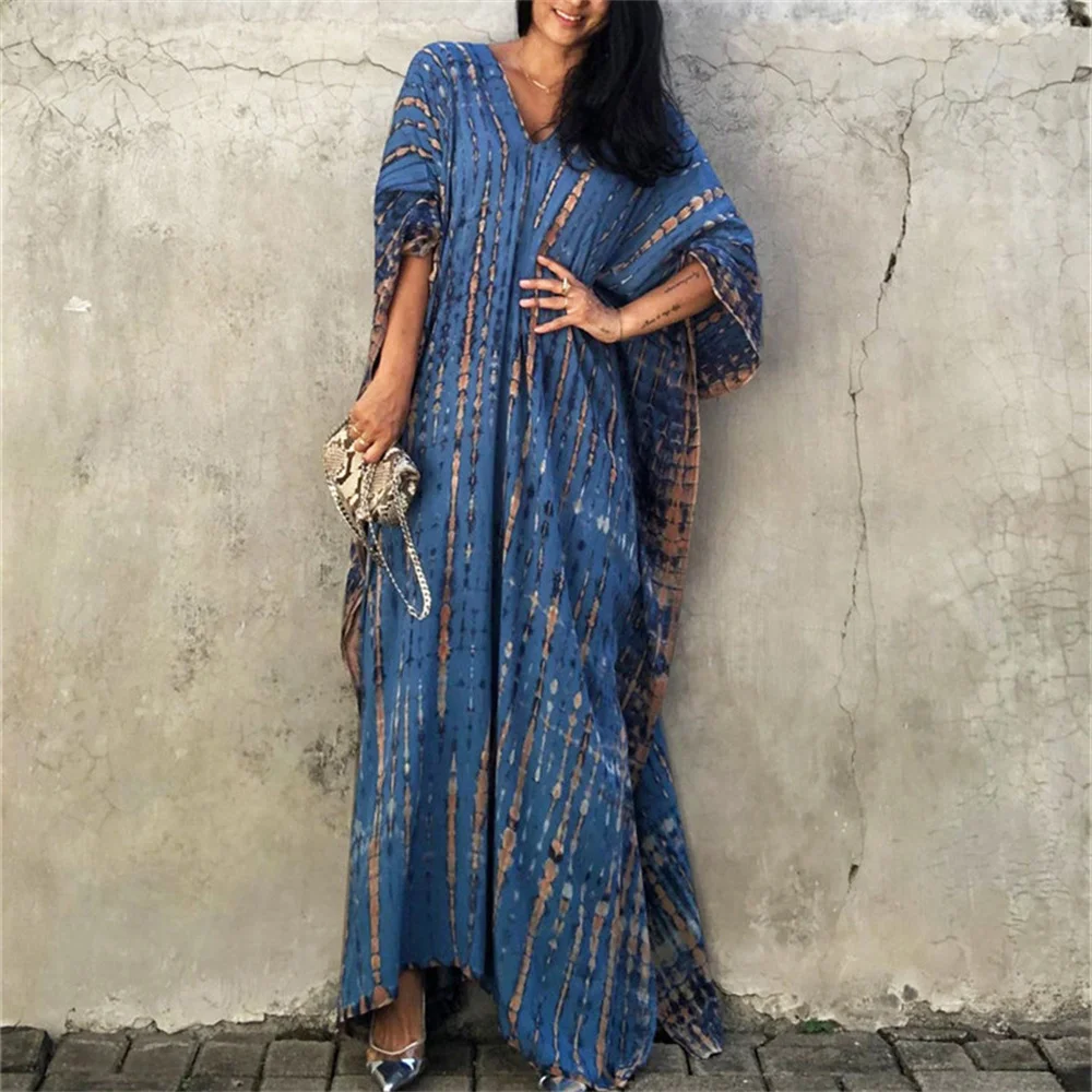 2021 модная сексуальная накидка на бикини длинное кимоно с принтом в стиле бохо