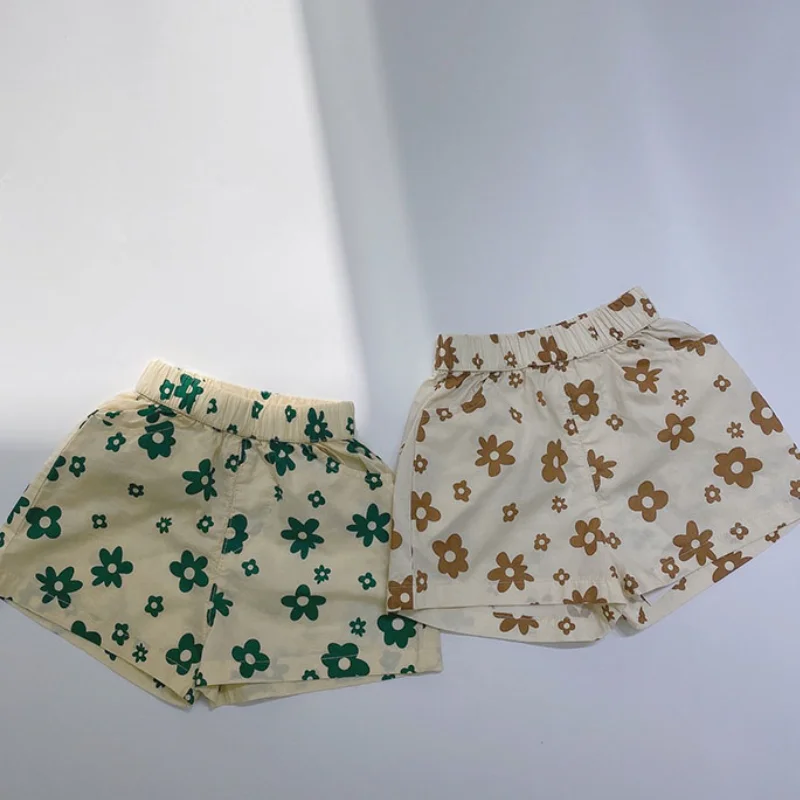 

2021 Summer New Kids Clothes Casual Cotton Pants Floral Cute Shorts