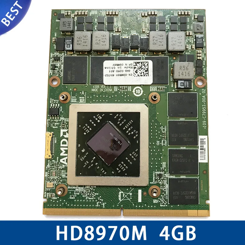 Оригинальная видеокарта HD8970M R9 M290X HD 8970M 4G 216 0847000 с графическим дисплеем для Dell