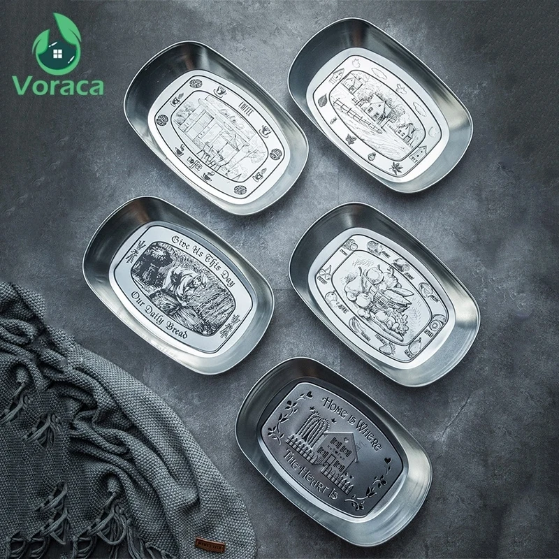 Европейские винтажные железные фруктовые тарелки старинная жестяная Тарелка