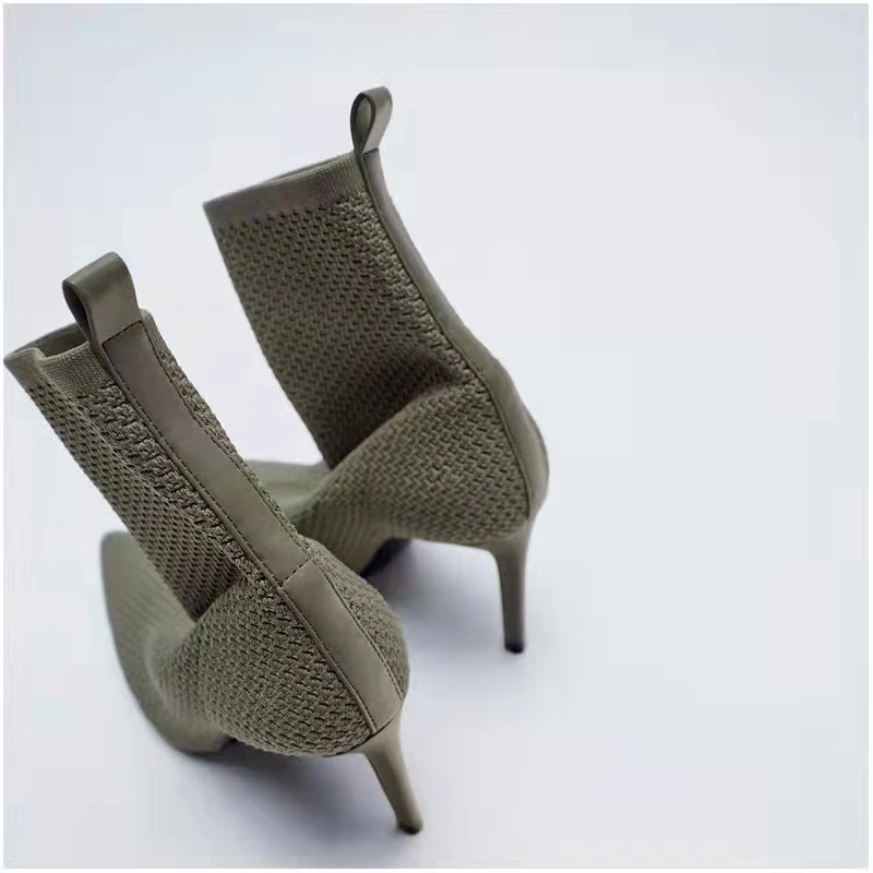 

Pointy Boot Brand Women's Shoes Winter Footwear Boots-Women Pointe Fashion Autumn 2022 Elegant Rubber High Heel Ladies Microfib