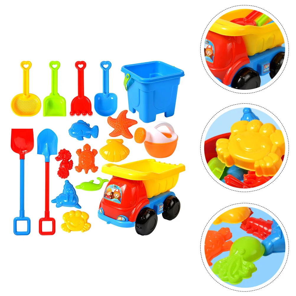 

1 Set/17pcs Kids Beach Tool Kit Outdoor Indoor Sanding Funny Digging