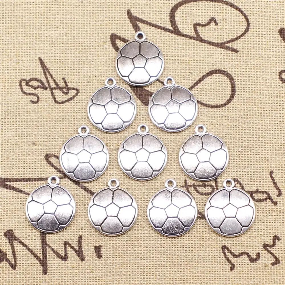 

Craft For Jewelry Findings Components 5pcs 22x19mm Antique Silver Color Football Charms
