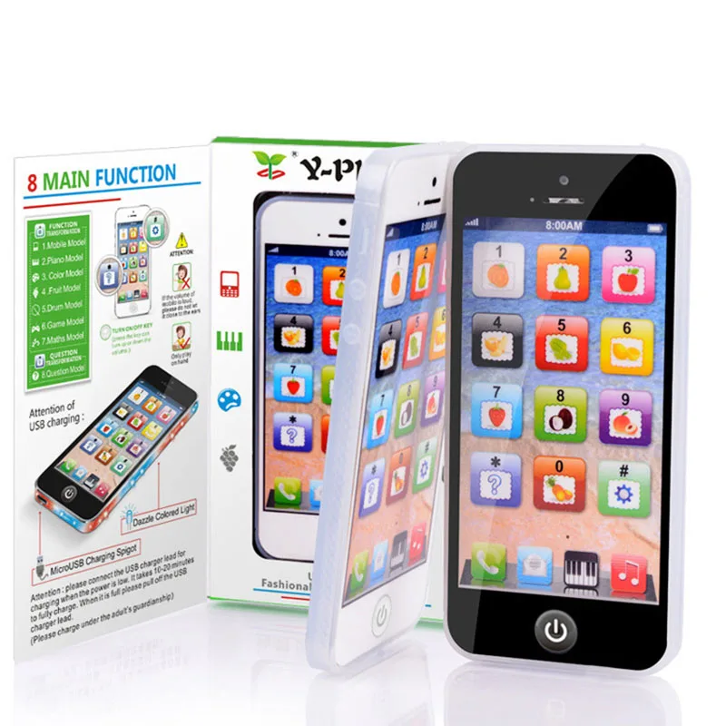 

Children Simulation Phone Baby Musical Early Educational Toys English Learning Cellphone with Light Sound Mobile Vocal Toy