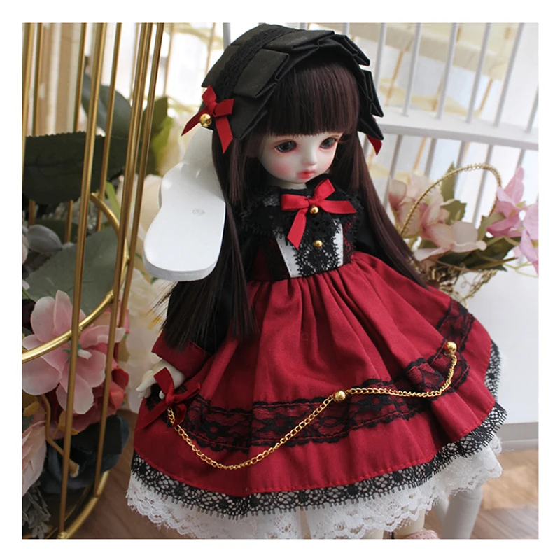 Кукла BJD одежда Blyth платье 1/6 1/4 1/3 кукла красное + лента для волос поддержка