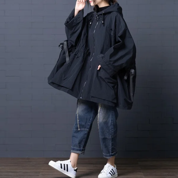 long sleeve plus size Oversized women causal loose autumn winter hooded Jacket Coat Zipper Clothes 2019 Cardigan Outerwear AQ519 | Женская