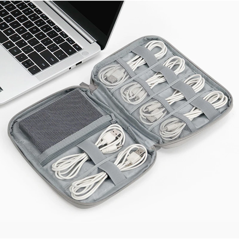 Продажа Органайзер для кабелей и электронных аксессуаров, чехол для хранения USB-кабелей, органайзер для цифровых кабелей, сумка для хранения внешне...