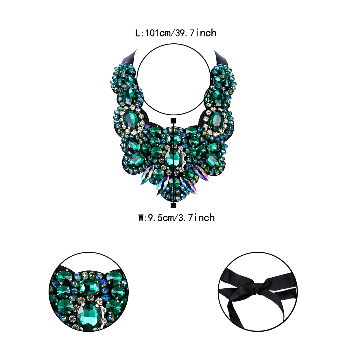 

Statement Necklace Women Choker Collares Art Deco Marquise Jewelry Neck Chains Collier Femme Mujer Gift Kolye Ketting