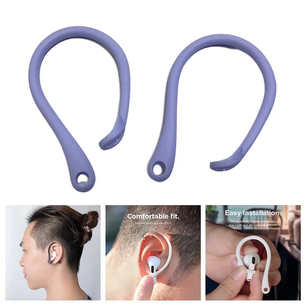 

1Pair 2Pcs Mini Anti-fall Bluetooth Headset Earhooks For Air-pods 1 2 Earphone Holder X9E1