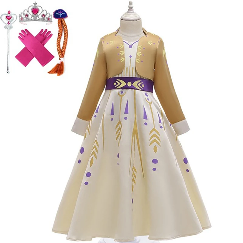 fashion Cosplay Costume Girls Dress Christmas style 3-12 years old Long sleeve Girl Princess cosplay Party dress for girls | Детская