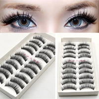 10 pairsset long false eyelashes makeup natural fake thick black eye lashes new bright and attractive comfortable