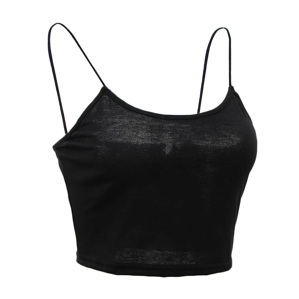 

Summer Women Basic Solid Slim Sleeveless Spaghetti Strap Backless Vest Top