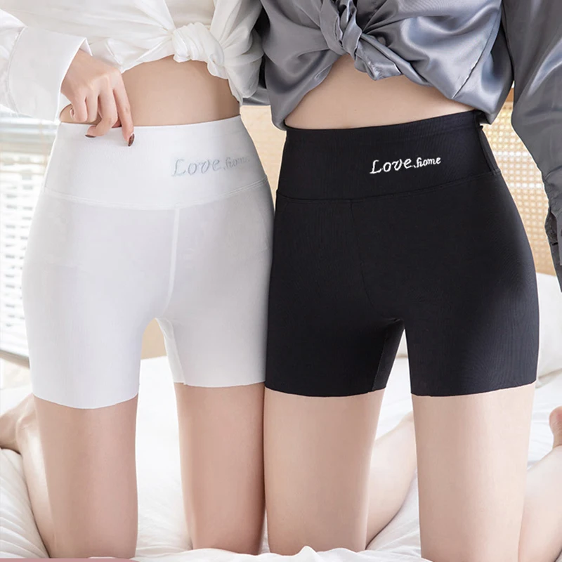 

Women Safety Shorts Pants Seamless Nylon High Waist Panties Solid Push Up Seamless Shorts Panties Girls Slimming Underwear