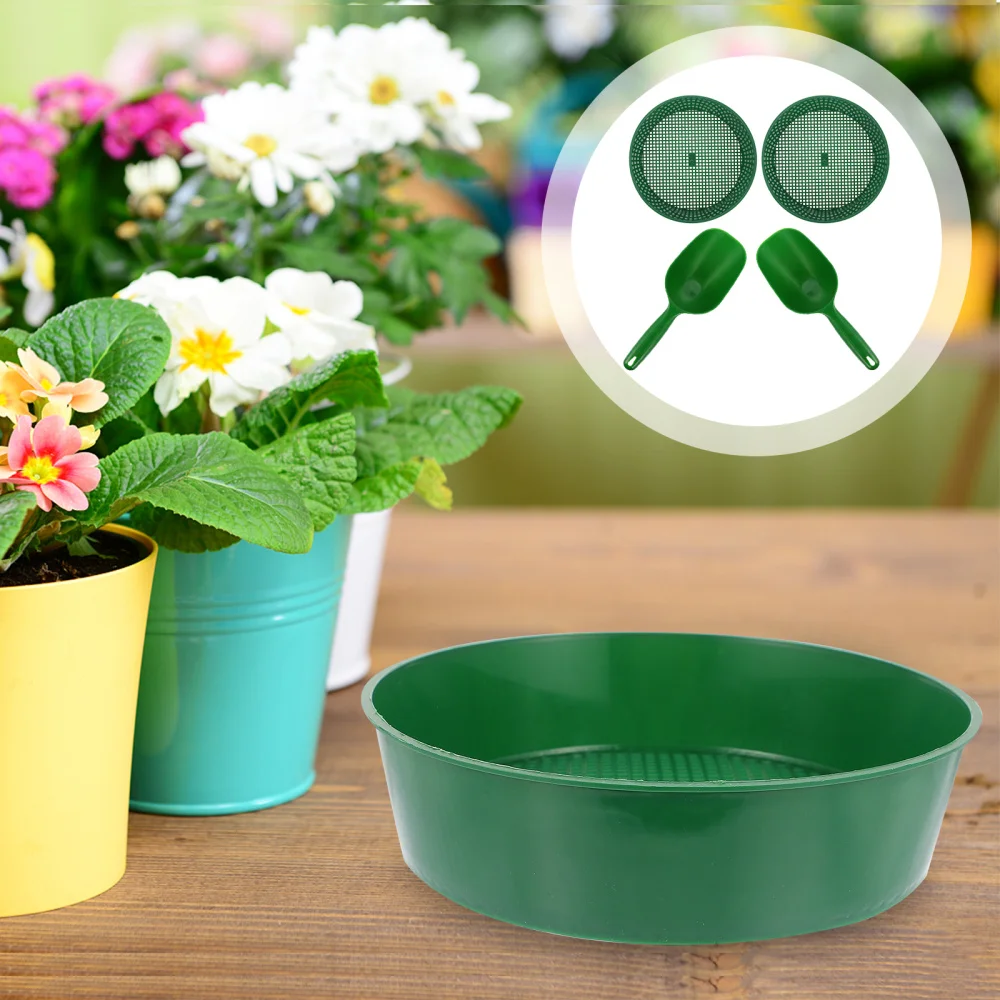 

1 Set of Gardening Sieves Portable Planting Sieves Useful Garden Soil Shovels
