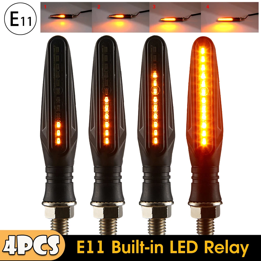 4 шт. Led Сигналы поворота для мотоцикла светильник хвост проблесковый маячок