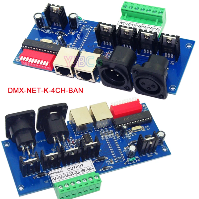 Контроллер LED DMX RGB RGBW 12 В 24 3 канала 4 декодер DMX512 общий анод 3/4 CMOS сливной выход для