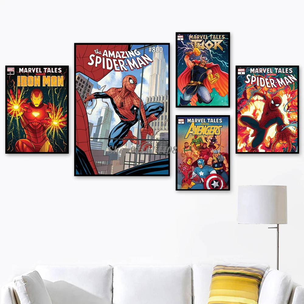ВИНТАЖНЫЙ ПЛАКАТ принты настенные картины для украшения гостиной Марвел фильм