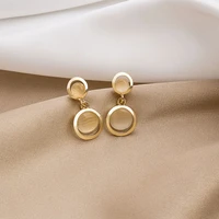 2021 korean fashion opal earrings for women wedding jewelry accessories statement trendy cats eye stone geometric earrings