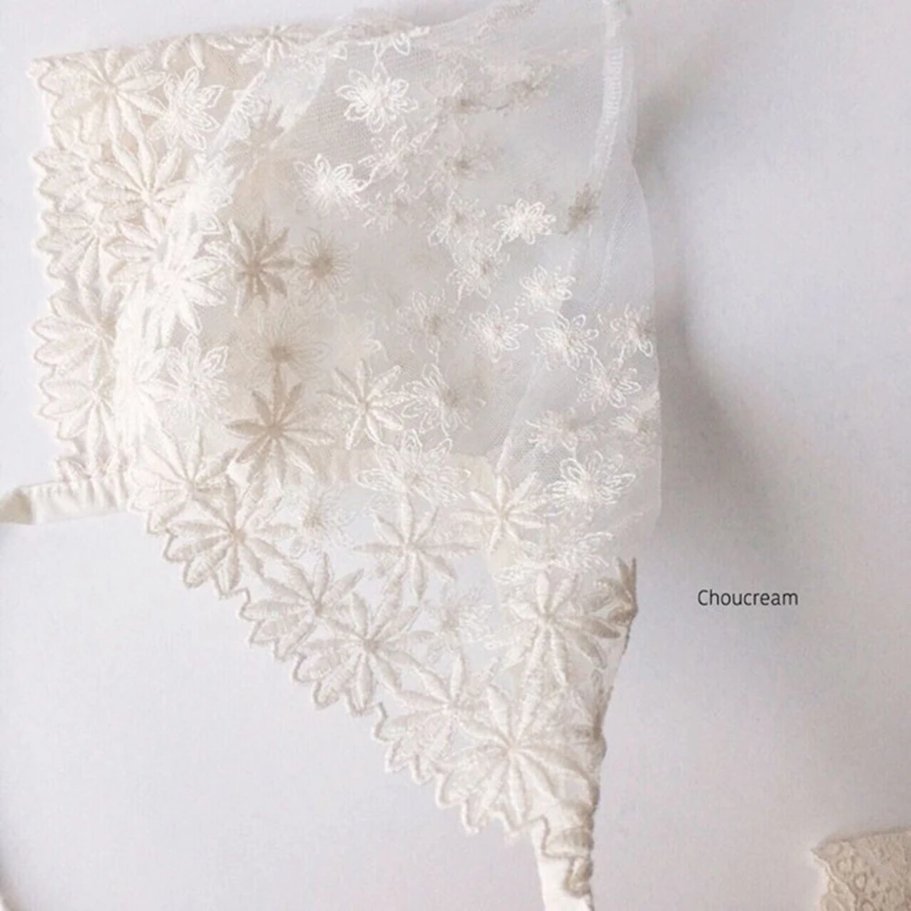 Шапка фетальная для новорожденных с вышивкой и кружевом 100 дней полнолуния | Мать