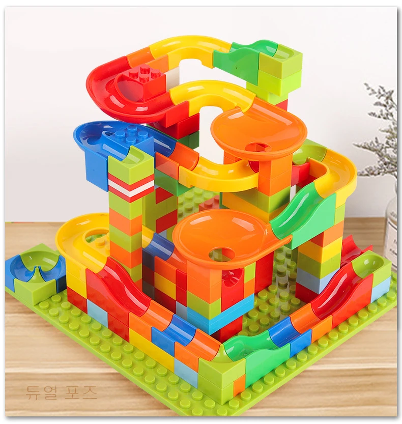 Мини-размер 165-330 шт. Marble Run конструкторных блоков Детские кубики набор игрушек для