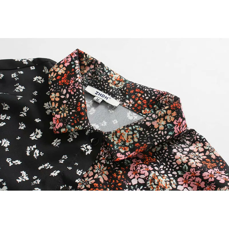Женская блузка za 2019 модные женские топы и блузки с цветочным принтом в стиле