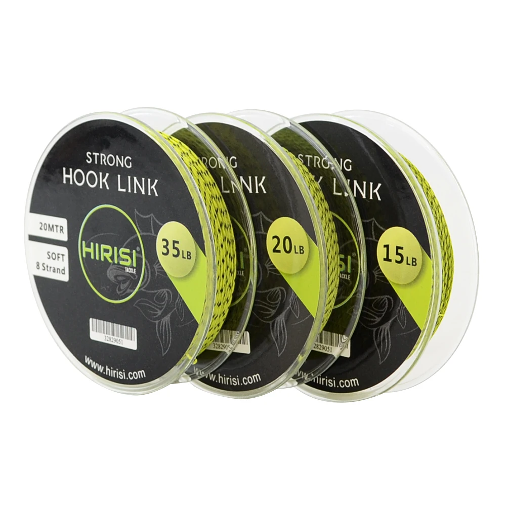 1Piece Carp Fishing Line Soft Hook Link 8 Strand 20m carp leadcore Braid Line Hair Rig Fishing Accessories Terminal Tackle