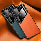 Роскошный кожаный чехол для Samsung Galaxy A52 A52S автомобильный магнитный держатель ТПУ + ПК противоударный чехол SamsungA52S Sumsung A 52 S 52 S Funda