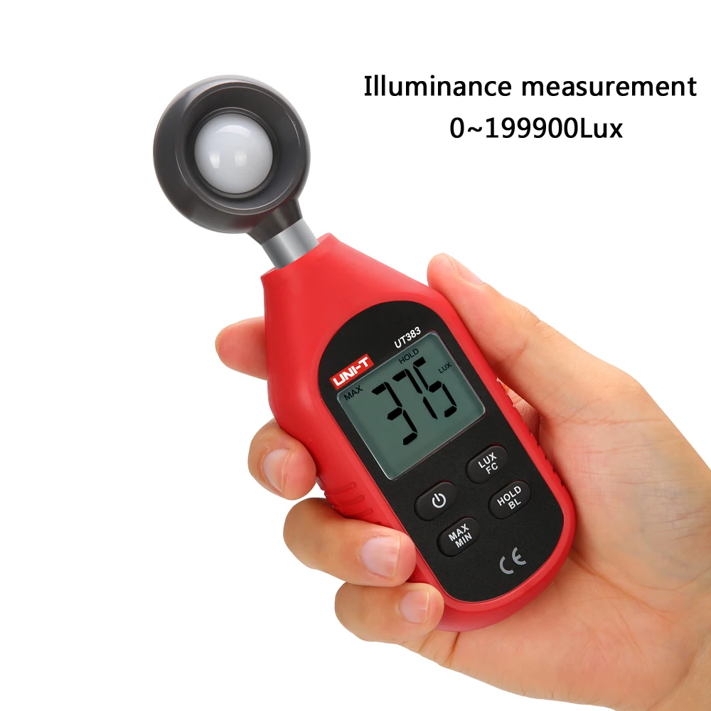 Ручной цифровой мини измеритель роста люкс UNI T UT383 фотометр Люкс/ФК Экологический