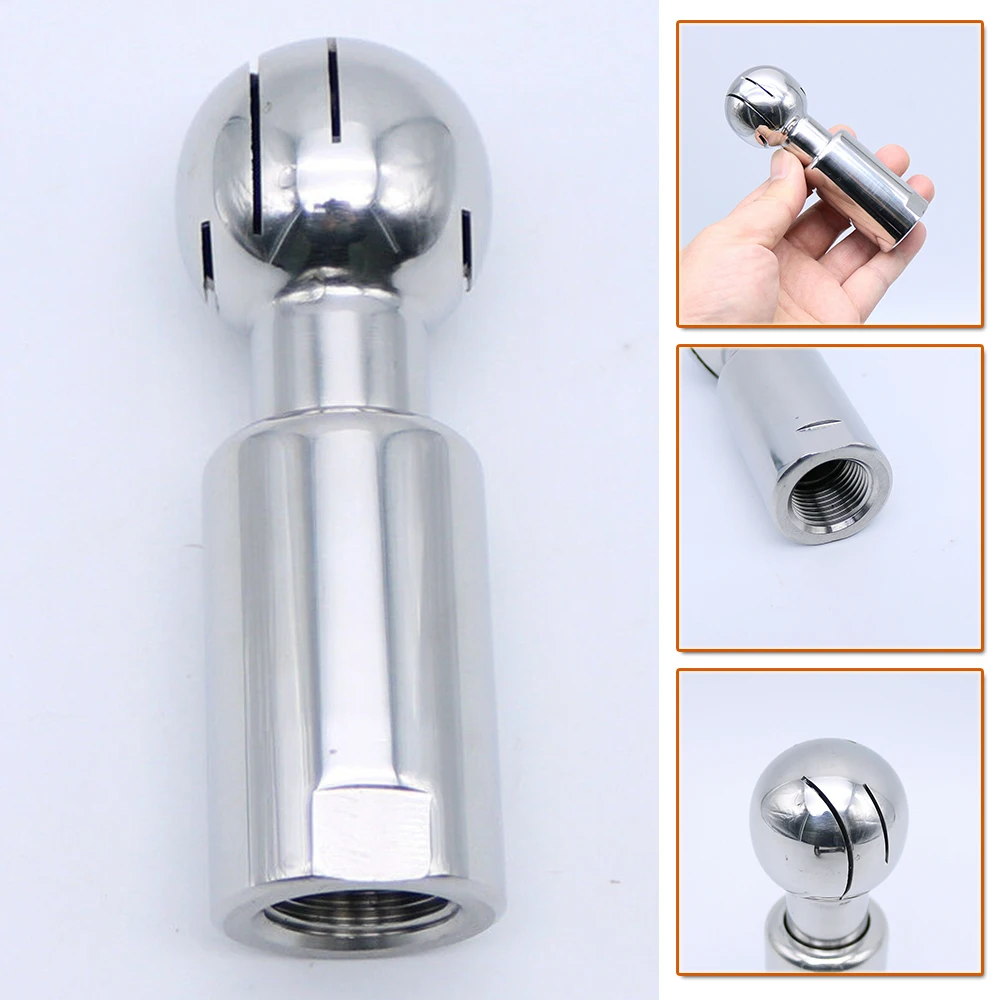 

DN15 Sanitary Spray Ball Silver 1PC CIP Water Tank Cleaning Head Stainless Steel DN15 Sanitary Spray Ball