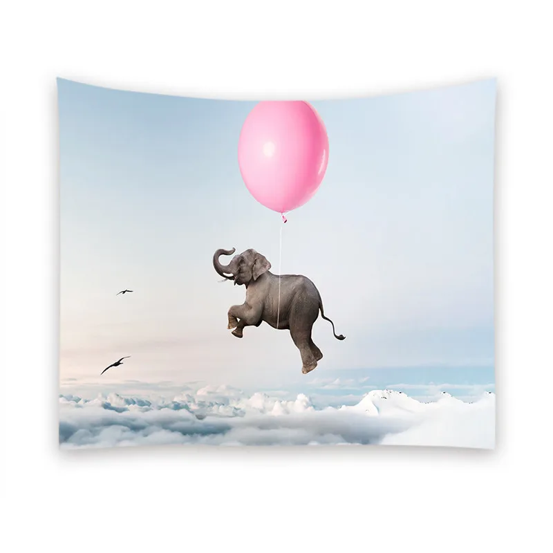 Дропшиппинг слон гобелен настенный хиппи украшение дома из полиэстера одеяло