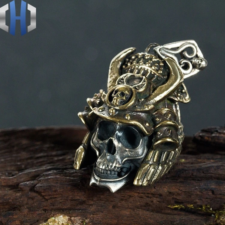 Японский самурайский кулон ожерелье ювелирные изделия из стерлингового серебра 925 пробы медь Domineering Металл Evil