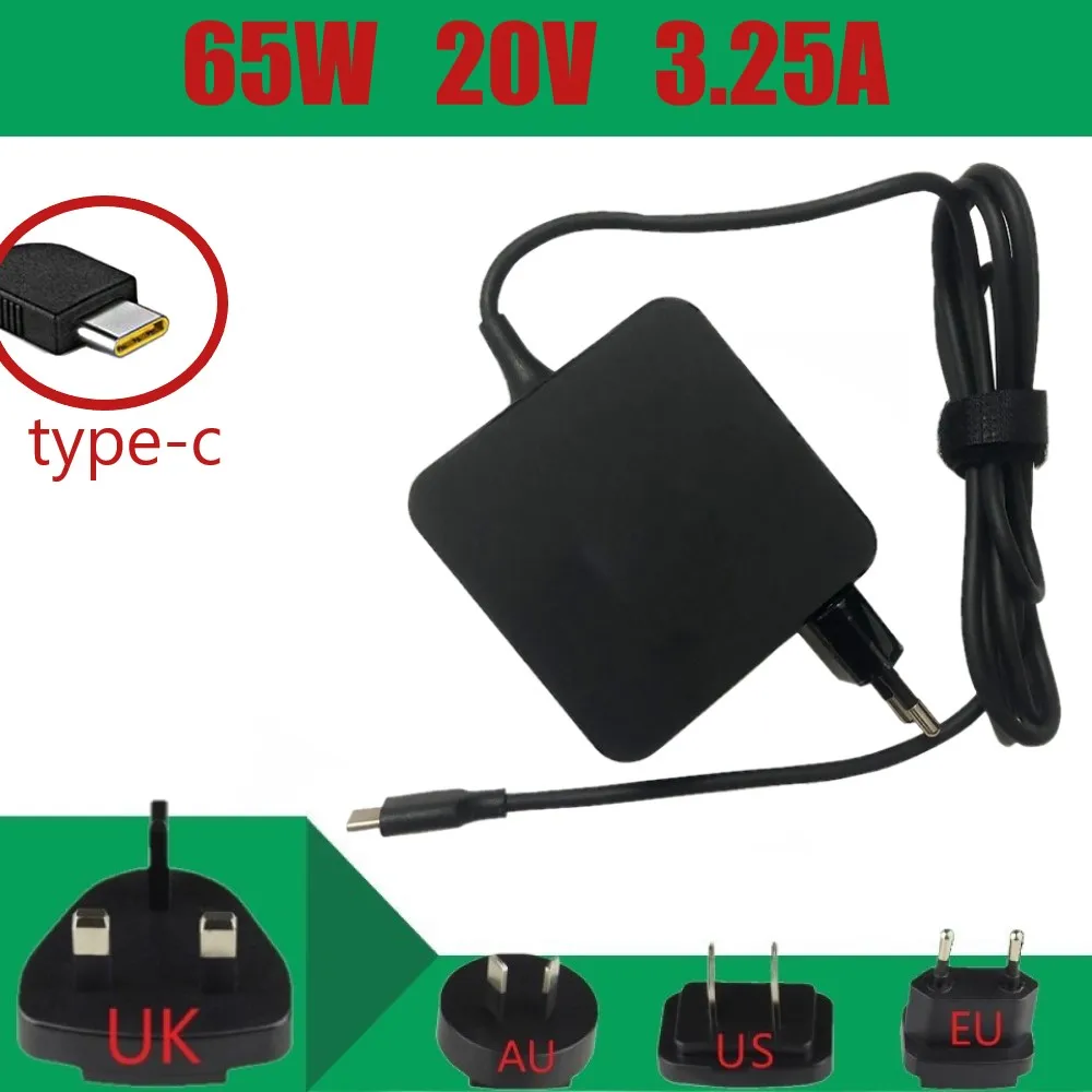 65 Вт с разъемом USB Type C 20V 3.25A Универсальное зарядное устройство для ноутбука