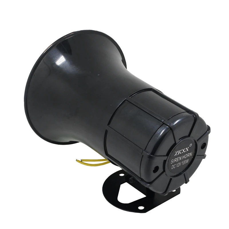 12V Police Siren Speaker 3 Tone Sound Volume Adjustment Vehicle Horn with Mic Loudspeaker Emergency Electronic PA System | Автомобили и