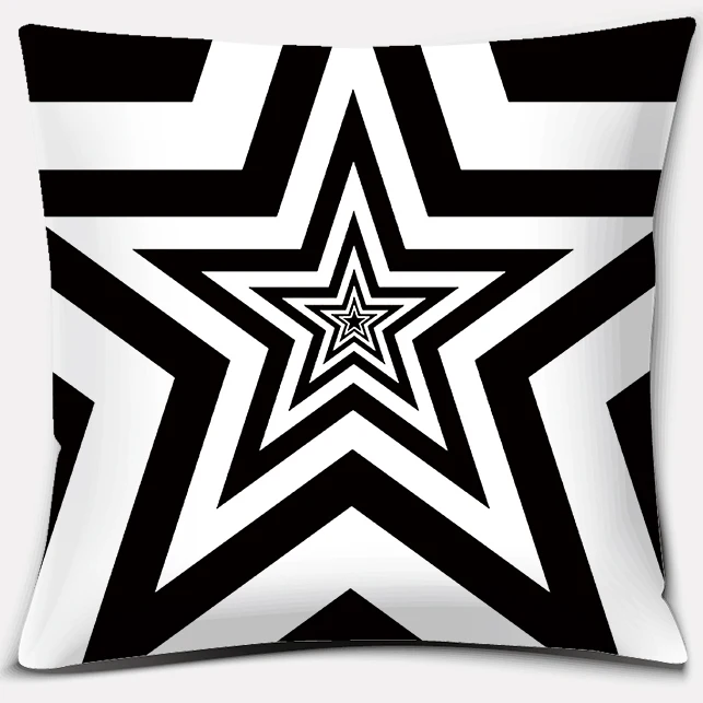 

Elk panda black and white geometric figure square pillow home decoration car sofa cushion cover (45cm * 45cm)
